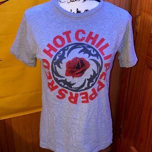 Band T-Shirt, Red Hot Chili Peppers, Gray, Size M